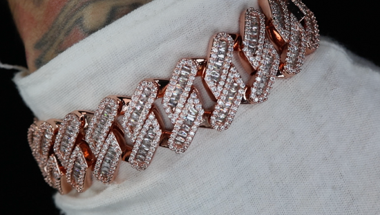 Mens Rose Gold Cuban Link Bracelet | Rose Gold Cuban Bracelet