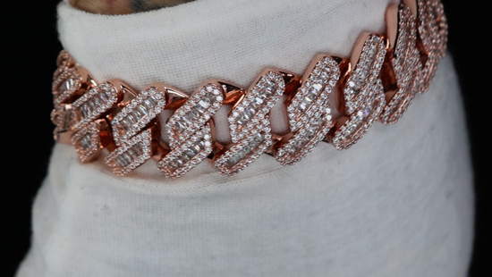 Mens Rose Gold Cuban Link Bracelet | Rose Gold Cuban Bracelet