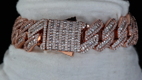 Mens Rose Gold Cuban Link Bracelet | Rose Gold Cuban Bracelet