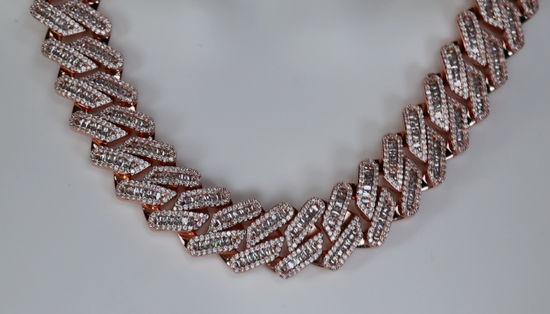 Rose Gold Cuban Link Chain | Mens Cuban Chain | Hip Hop Chain