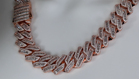 Rose Gold Cuban Link Chain | Mens Cuban Chain | Hip Hop Chain