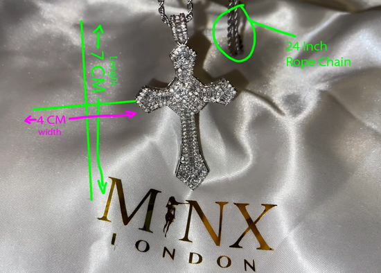 Gold Cross Pendant and Necklace | Cross Chain for Men | Iced Out Cross Pendant