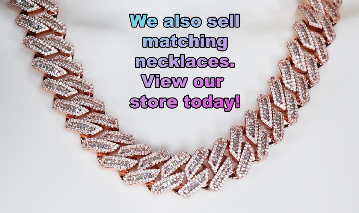 Mens Rose Gold Cuban Link Bracelet