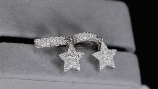 Moissanite Diamond Star Earrings