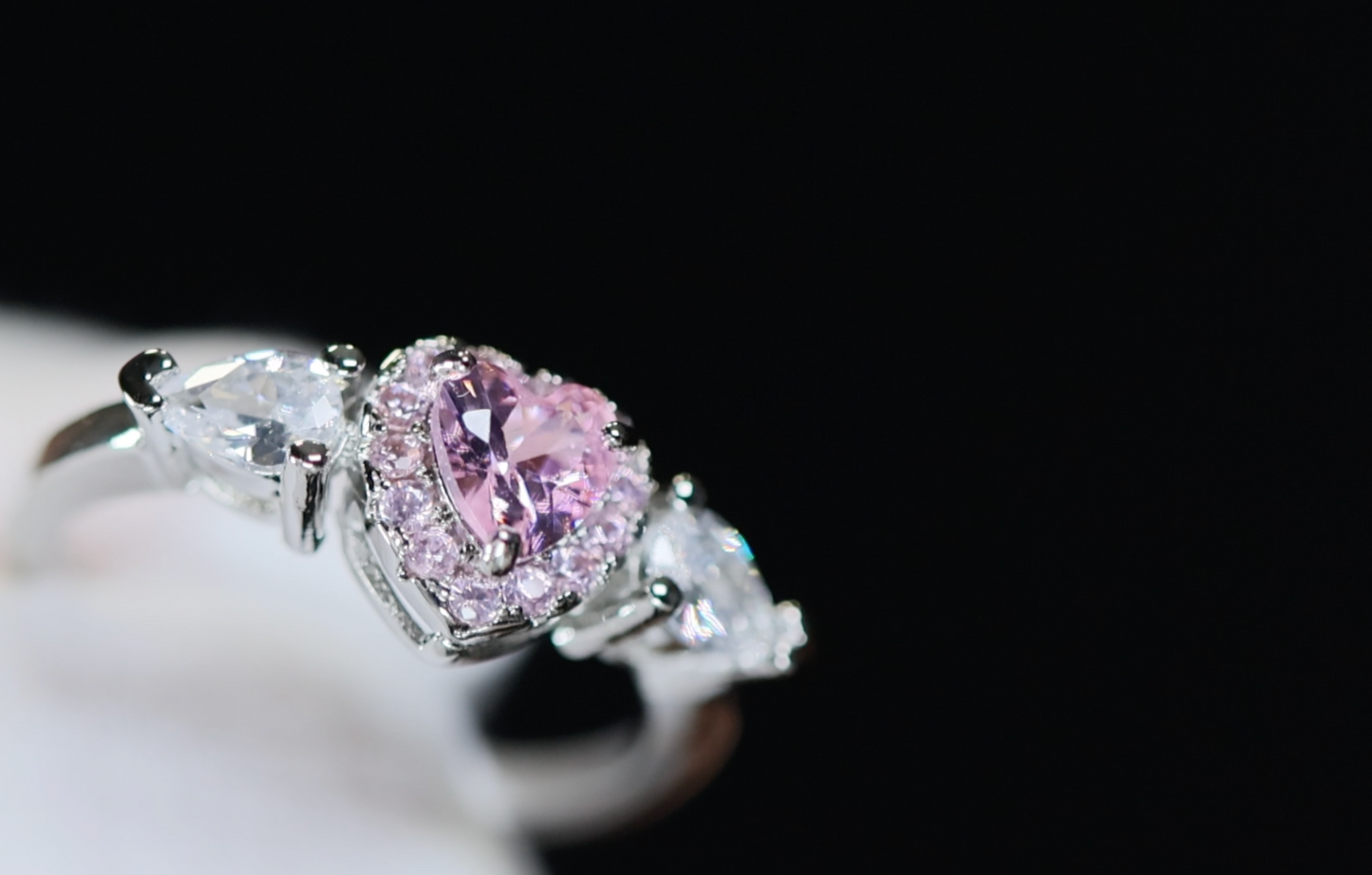 Pink Diamond Ring | Pink Diamond Heart Ring | Pink Heart Engagement Ring
