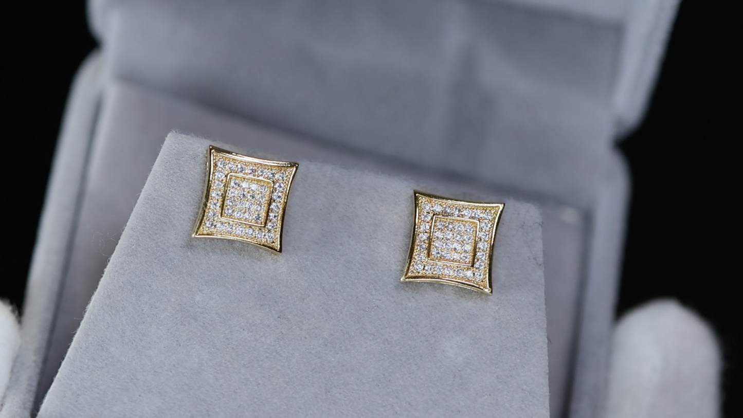 Gold Ear Studs | Womens Diamond Ear Studs | Mens Diamond Ear Studs