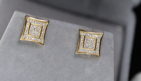 Gold Ear Studs | Womens Diamond Ear Studs | Mens Diamond Ear Studs