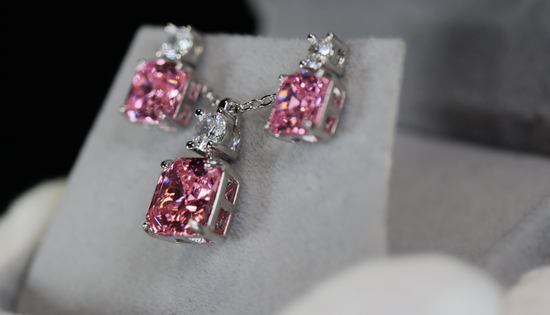 Pink Diamond Pendant | Pink Diamond Earrings | Pink Diamond Jewellery Set