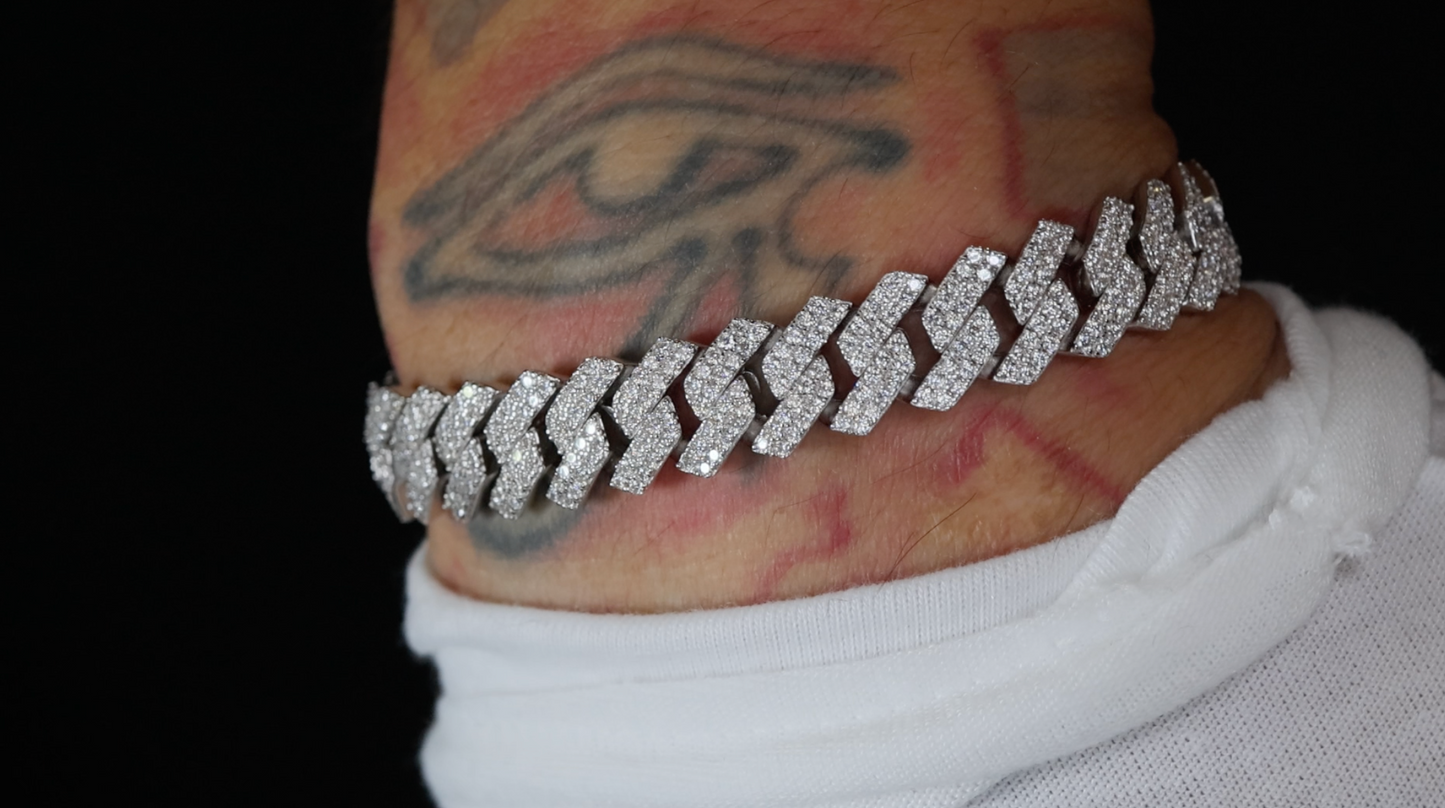 Moissanite Cuban Link Bracelet | Moissanite Cuban Bracelet