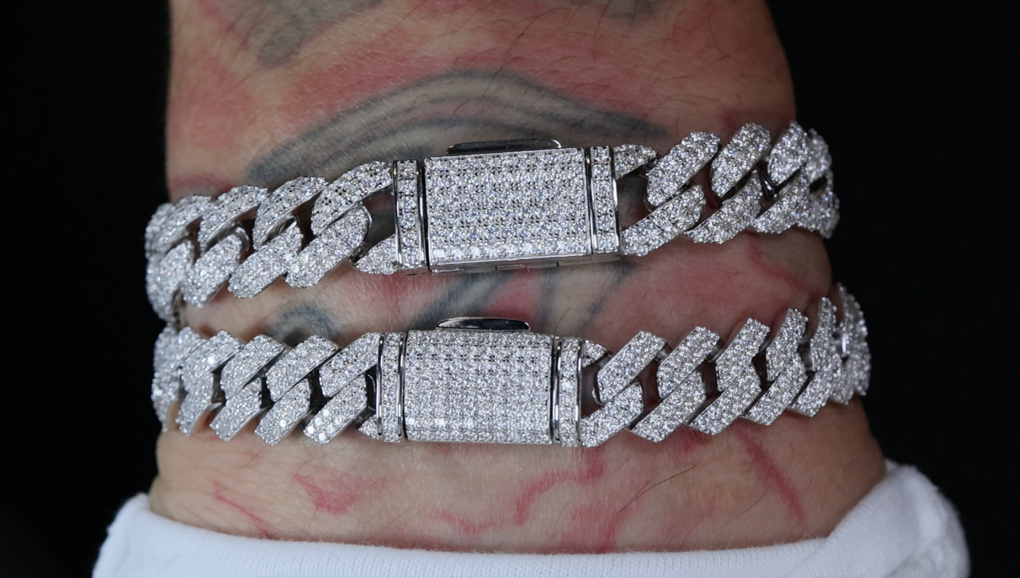 Moissanite Cuban Link Bracelet | Moissanite Cuban Bracelet