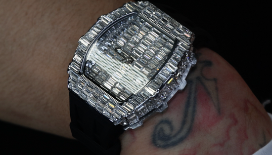 Iced Out Watch | Mens Diamond Watch | Hip Hop Watch | Baguette Watch