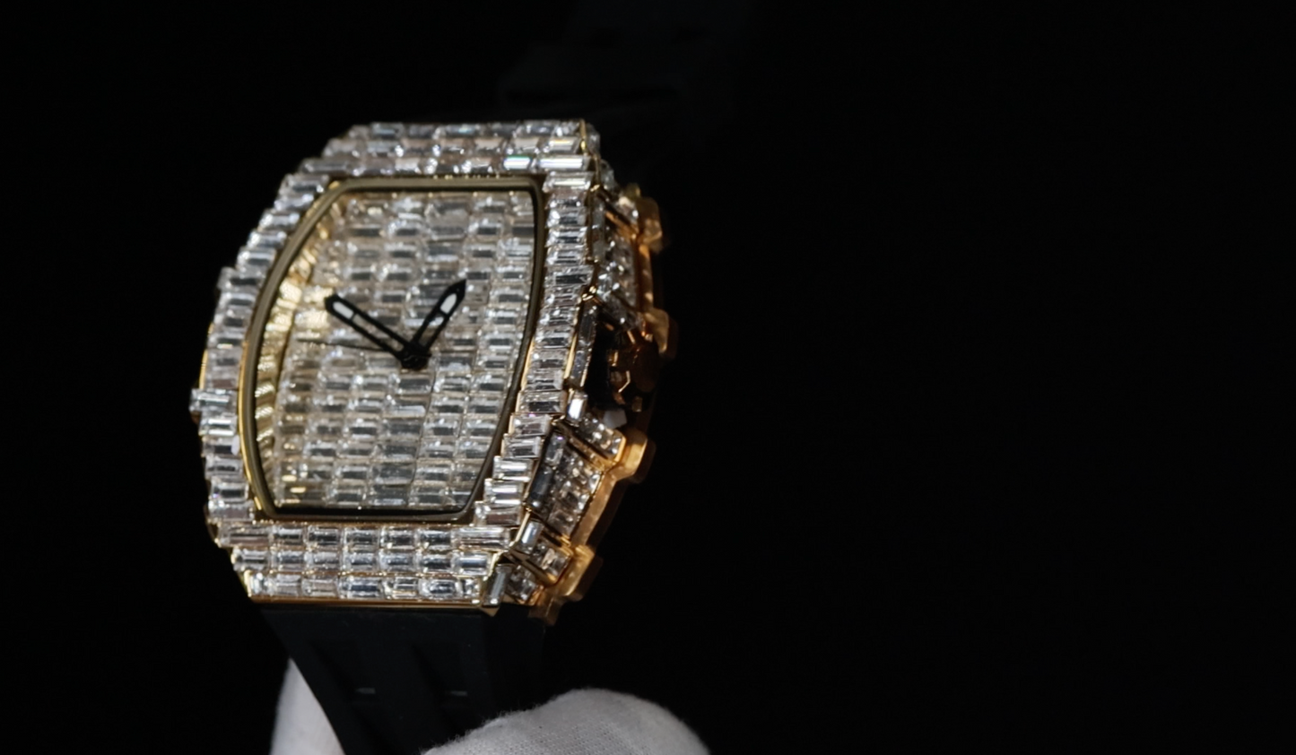 Iced Out Watch | Mens Diamond Watch | Hip Hop Watch | Baguette Watch