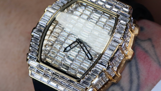 Iced Out Watch | Mens Diamond Watch | Hip Hop Watch | Baguette Watch