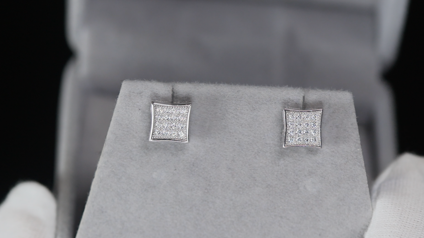 Moissanite Hip Hop Ear Studs