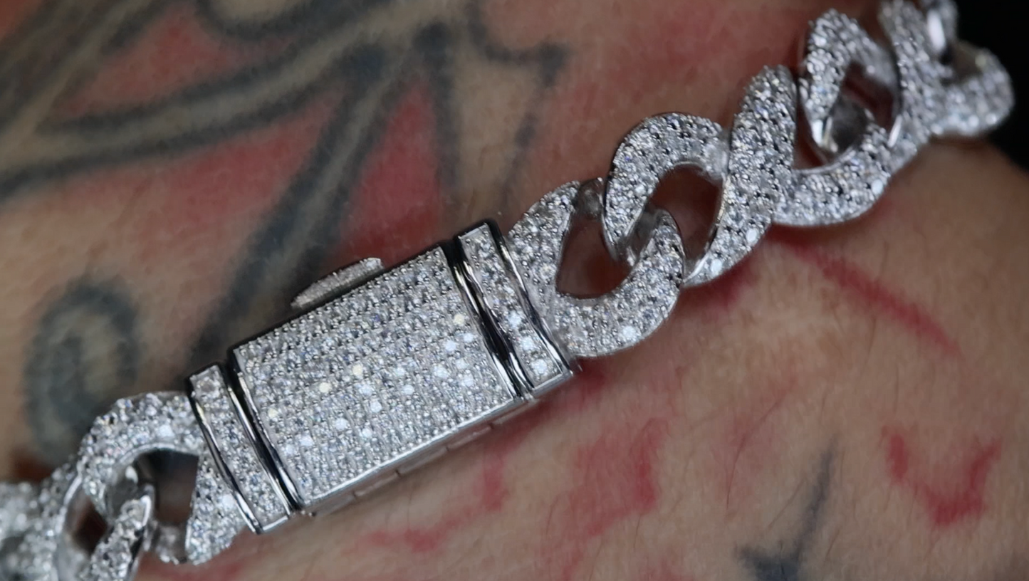 Moissanite Infinity Bracelet