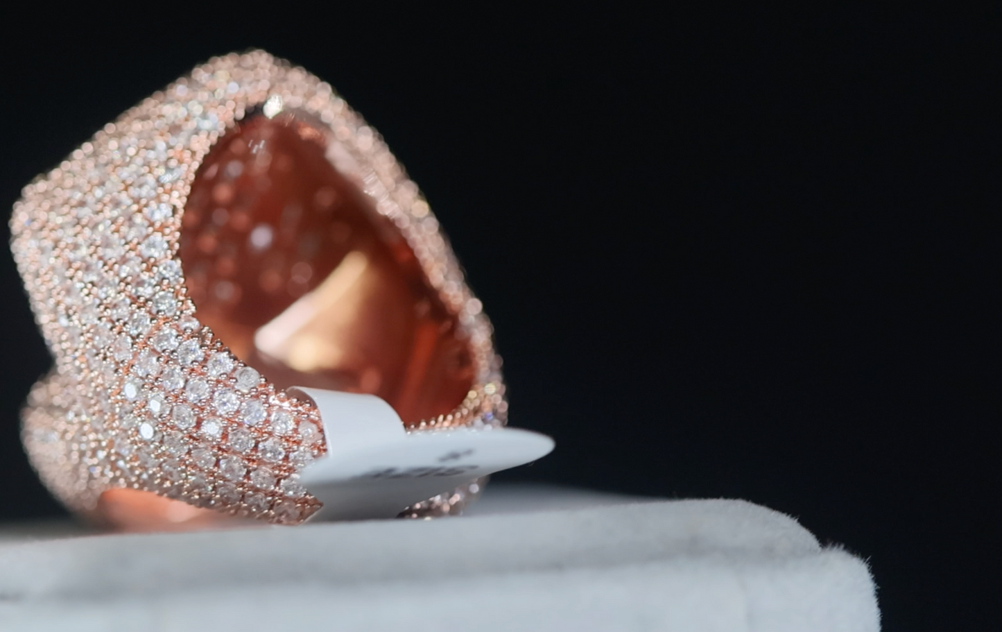 Rose Gold Diamond Cross Ring