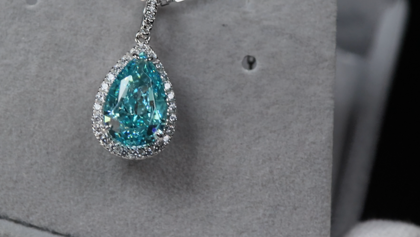 Blue Lab Diamond Pendant