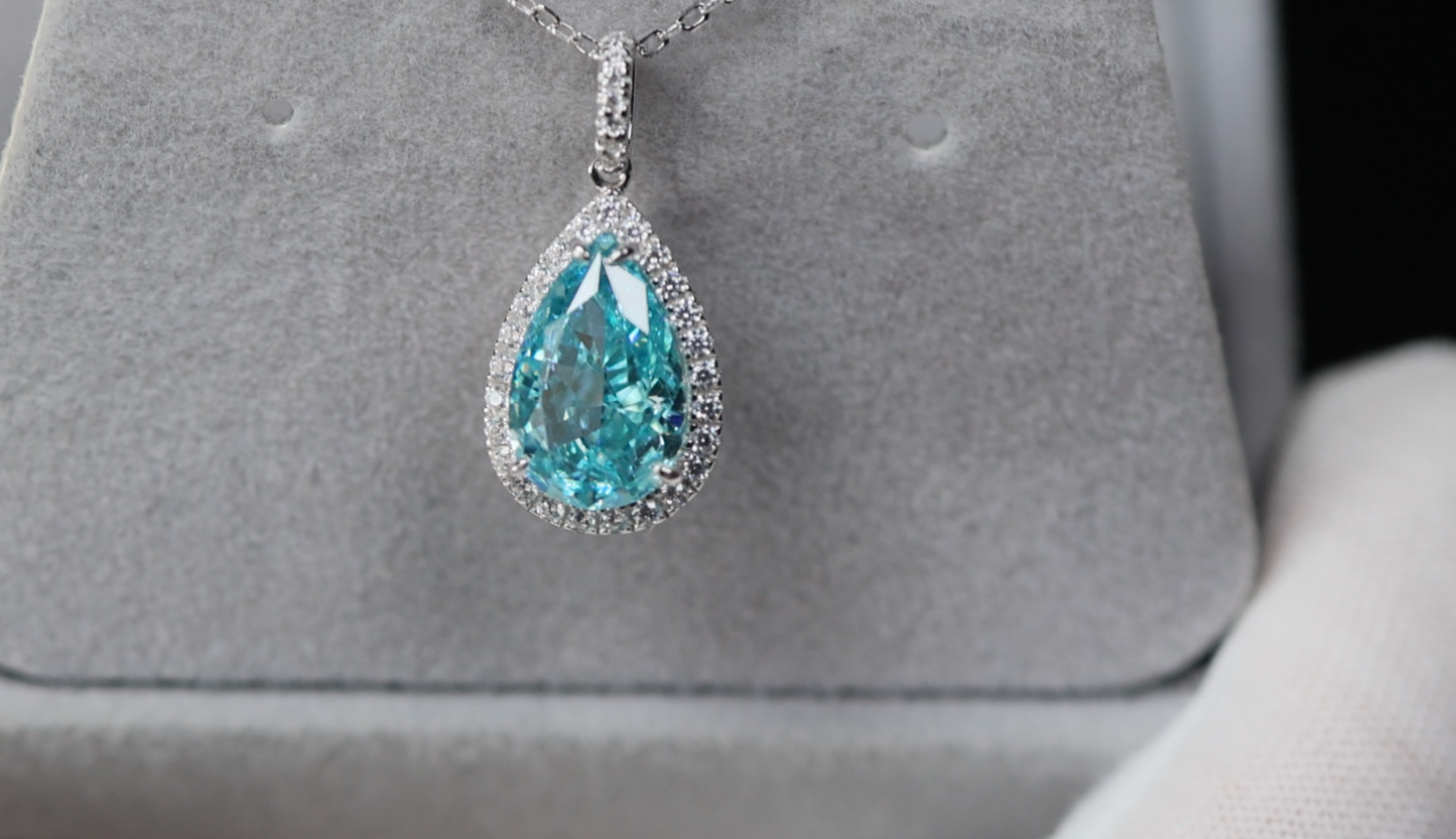 Blue Lab Diamond Pendant