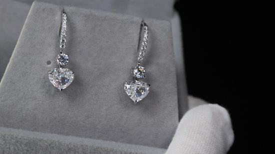 Diamond Heart Earrings