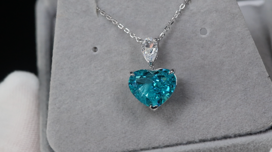 Blue Heart Diamond Pendant