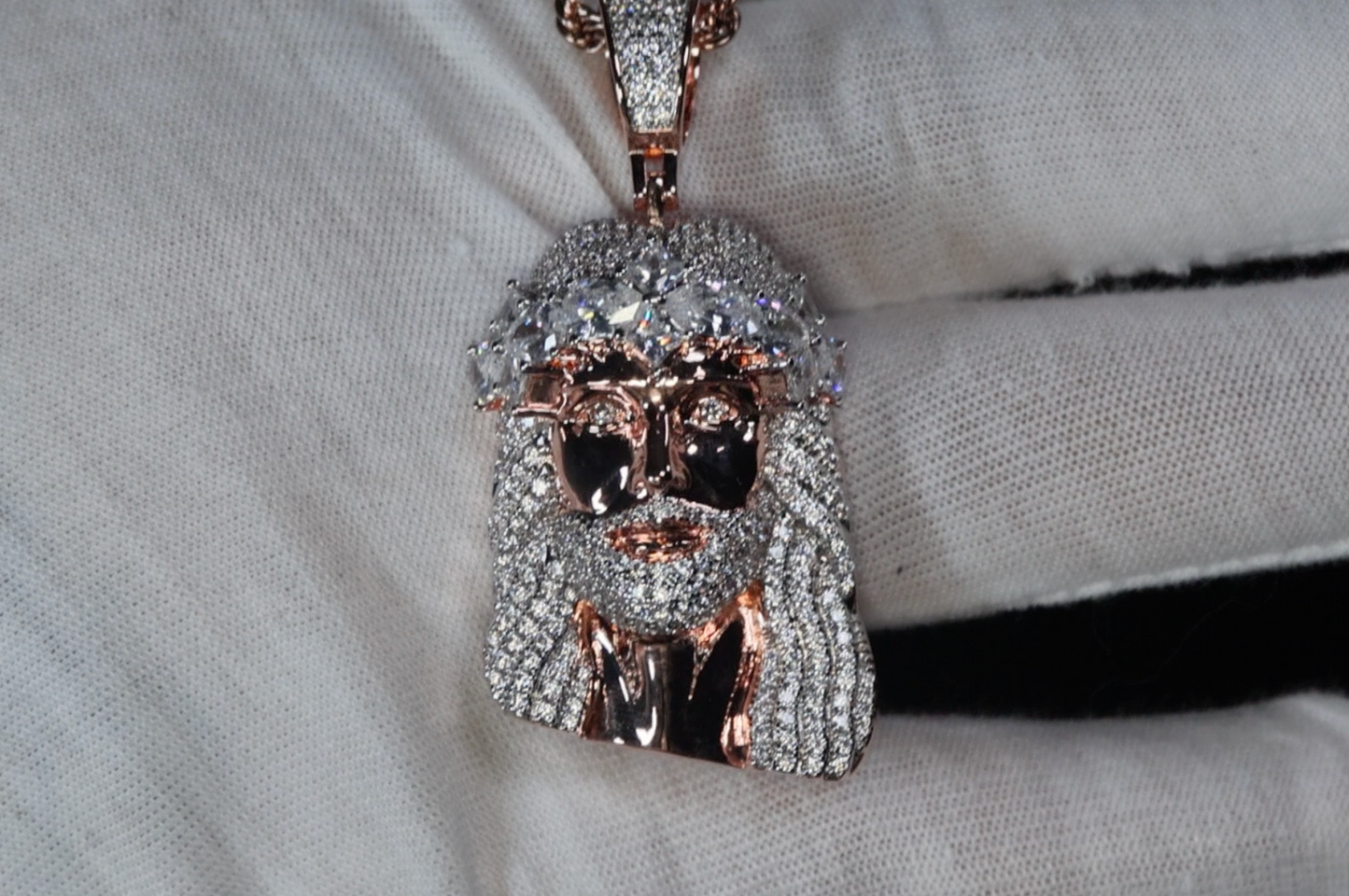 Rose Gold Jesus Pendant