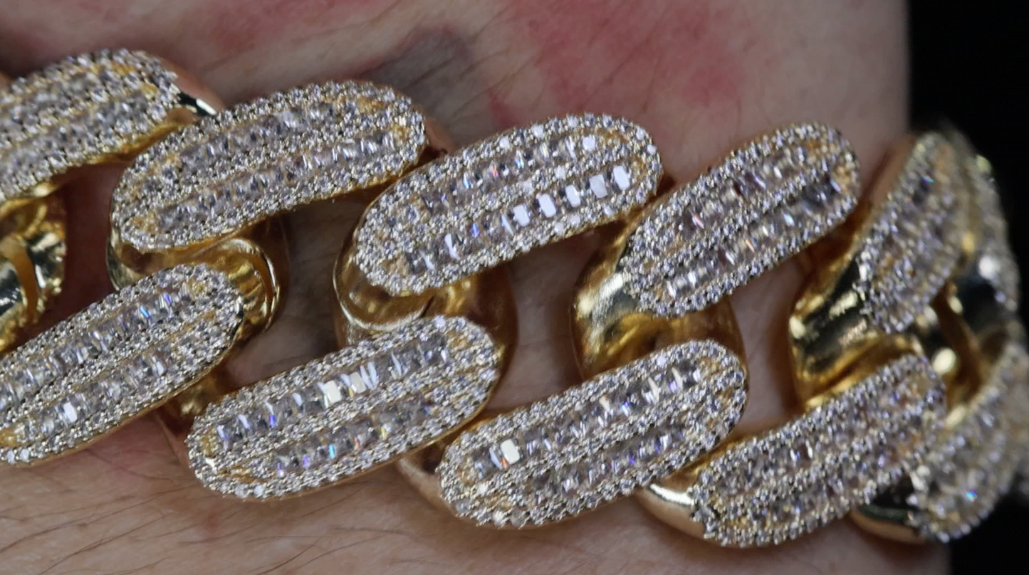 Mens Gold Cuban Bracelet | Big Gold Cuban Link Bracelet