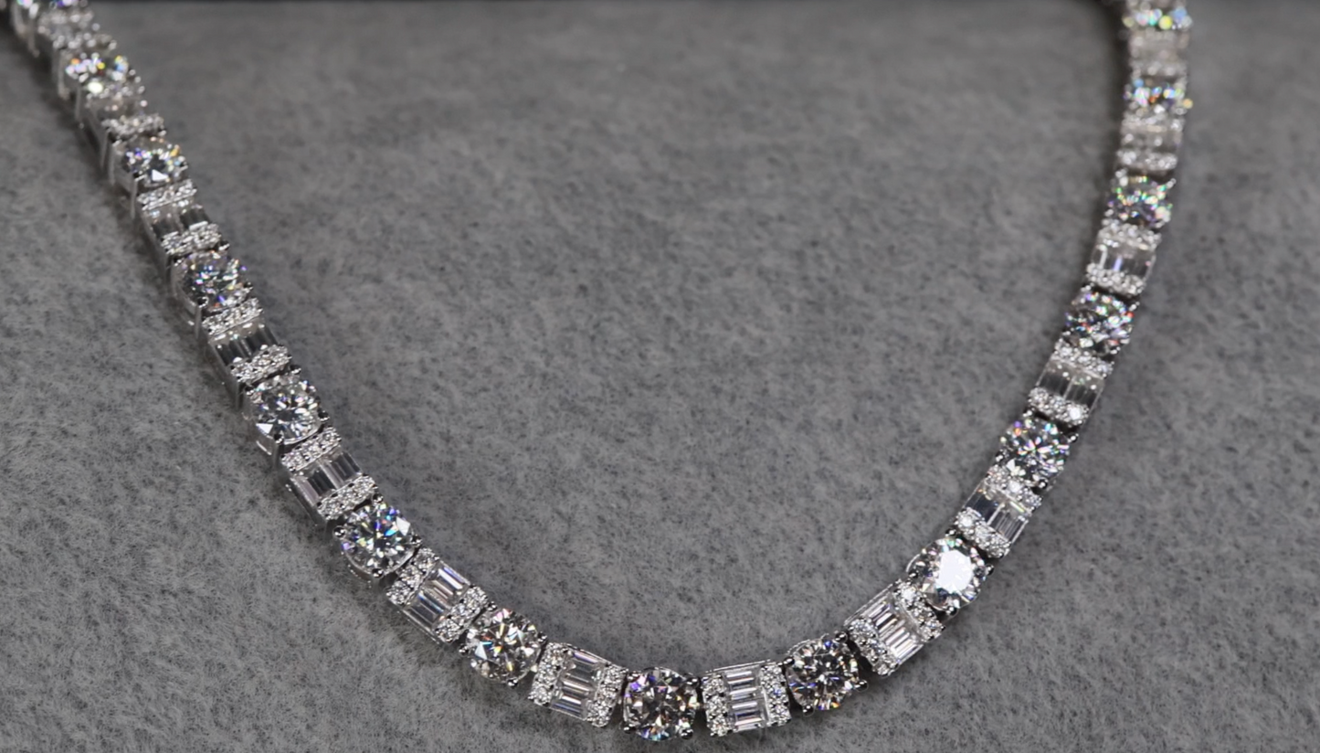 Baguette Moissanite Chain
