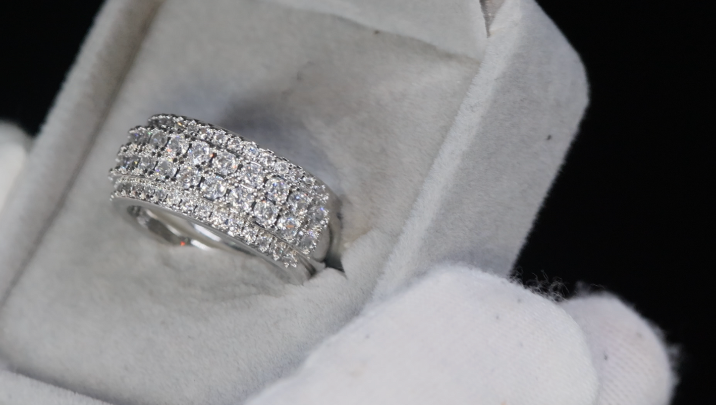 Promise Ring | Mens Pavé Diamond Ring | Men's Wedding Band