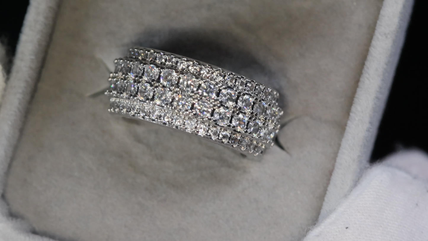 Promise Ring | Mens Pavé Diamond Ring | Men's Wedding Band