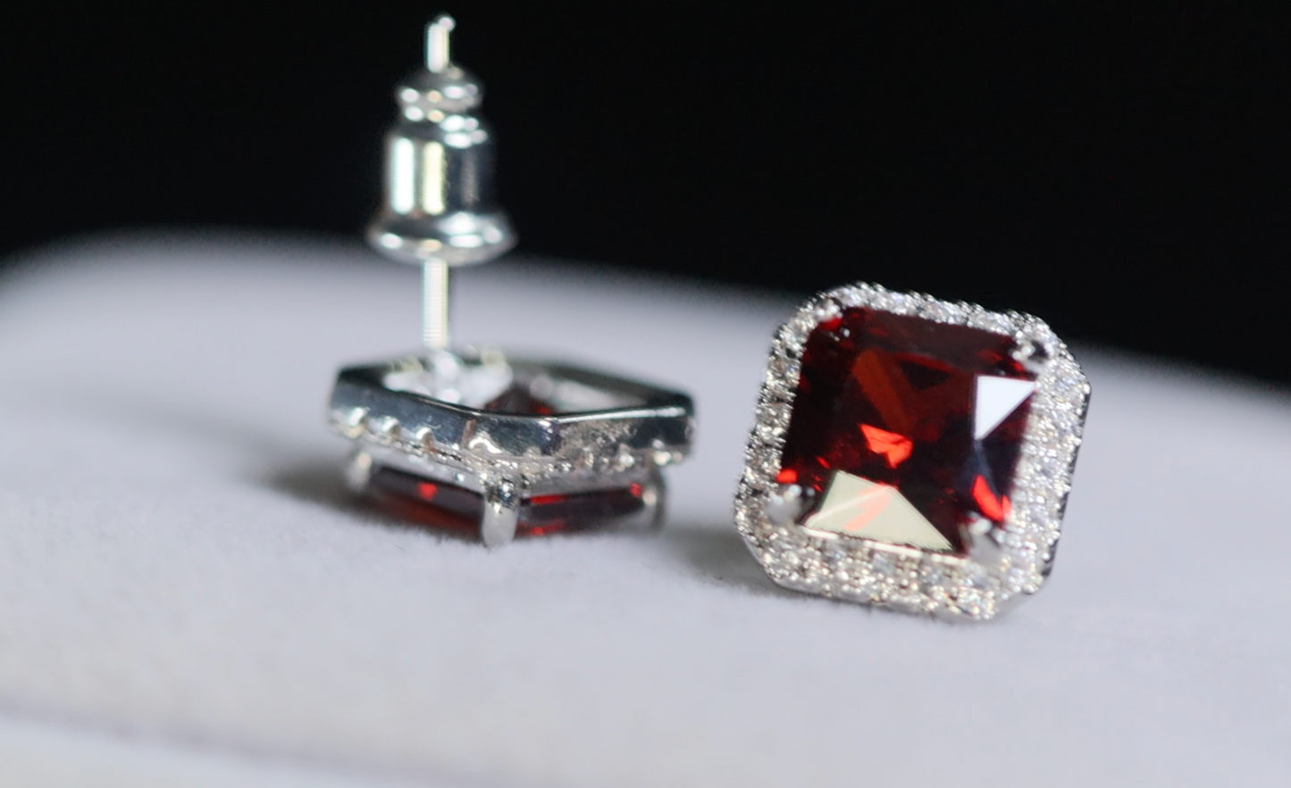 Red Diamonds Earrings | Womens Red Diamond Ear Studs | Ear Studs