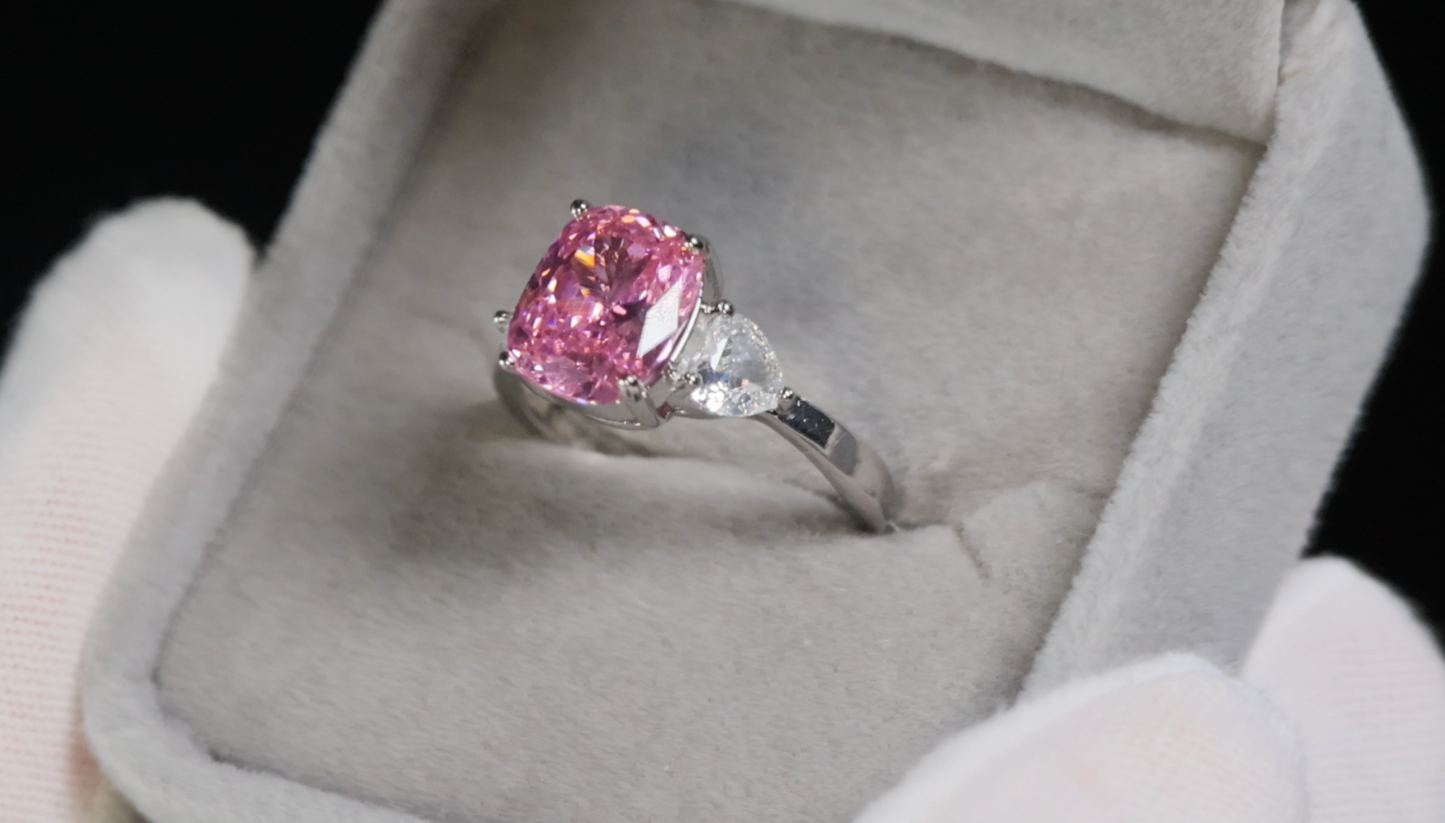 Pink Oval Cut Diamond Ring | Women's Pink diamond Ring