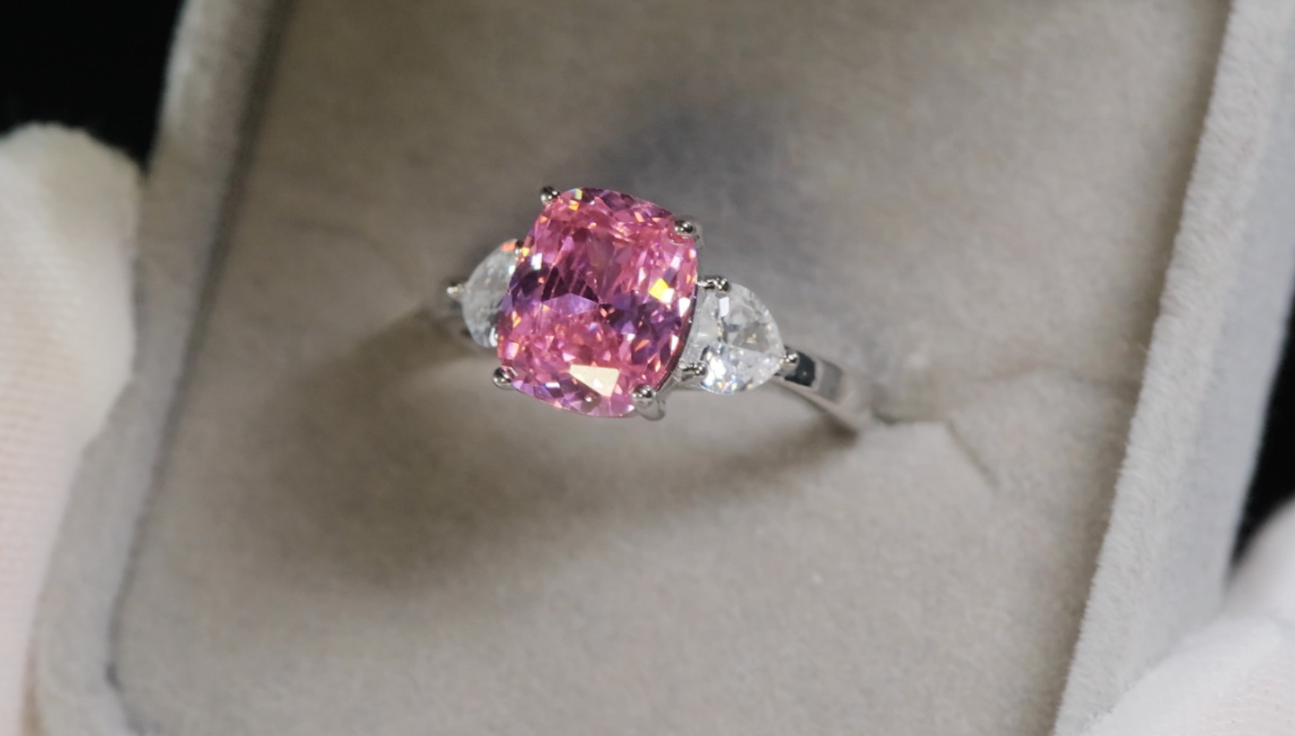 Pink Oval Cut Diamond Ring | Women's Pink diamond Ring
