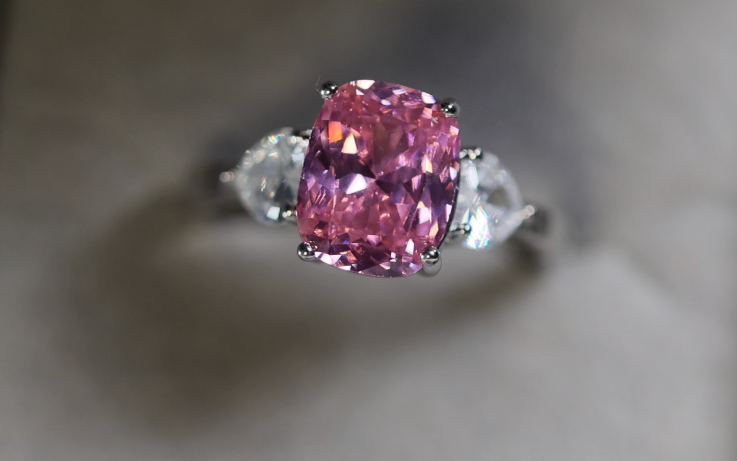 Pink Oval Cut Diamond Ring | Women's Pink diamond Ring