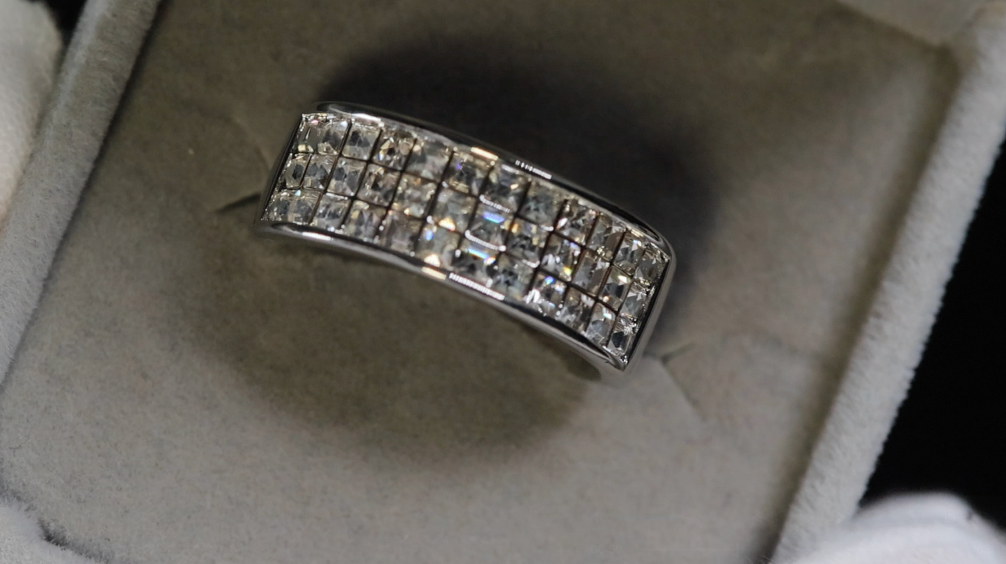 Princess Cut Ring | Men's Wedding Ring | Men's Wedding Band