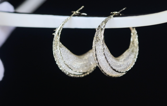 Big Gold Diamond Hoop Earrings