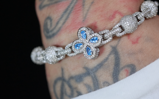 Silver Blue Diamond Bracelet