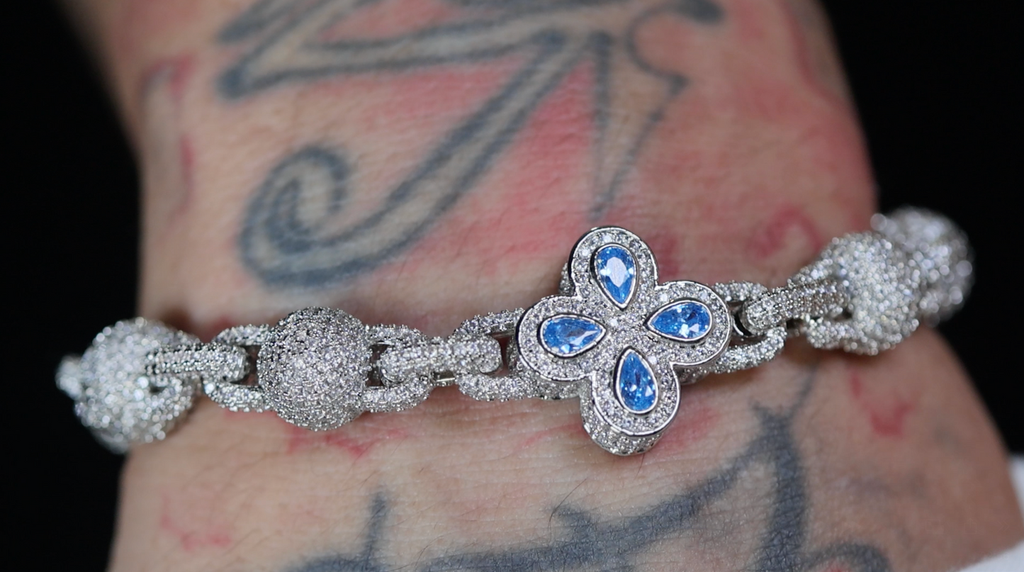 Men's Blue Diamond Bracelet