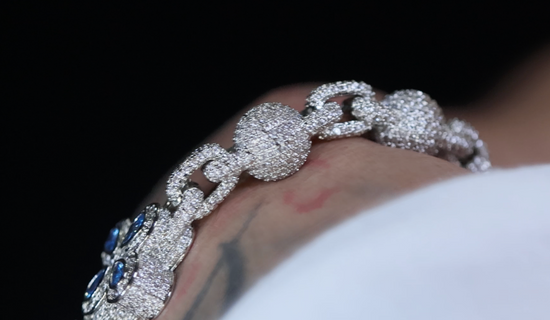 Men's Blue Diamond Bracelet