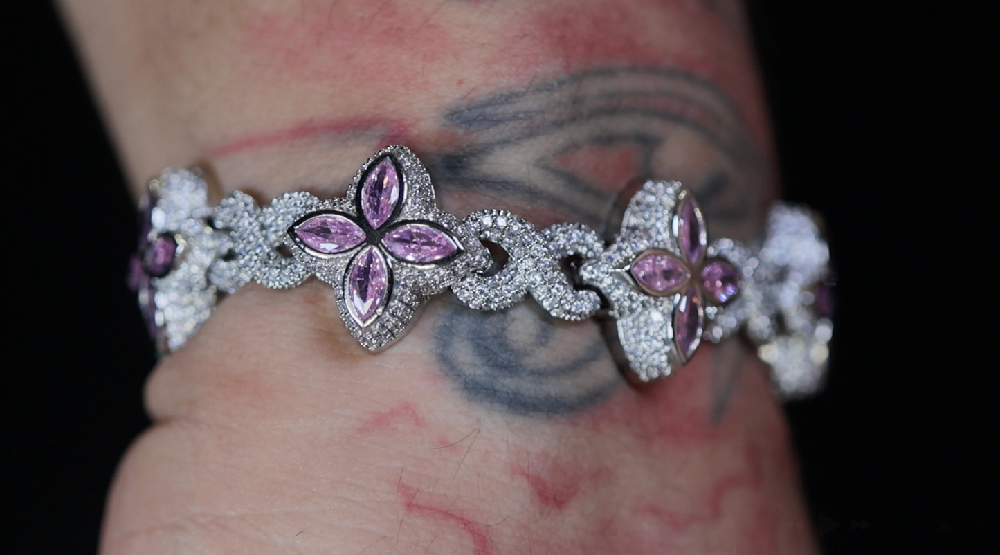 Pink Diamond Infinity Link Bracelet