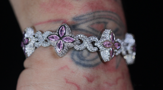 Pink Diamond Infinity Link Bracelet