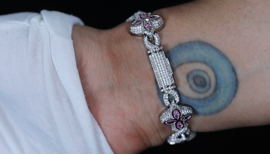 Pink Diamond Clover Bracelet