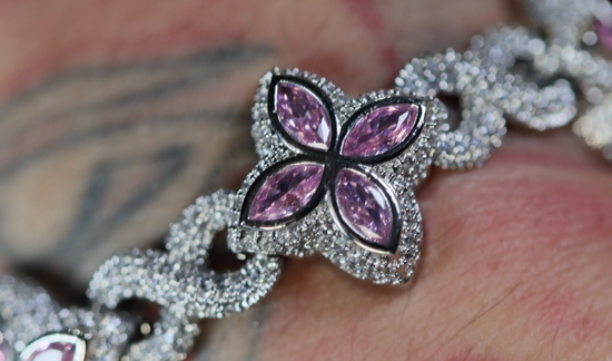 Pink Diamond Infinity Link Bracelet