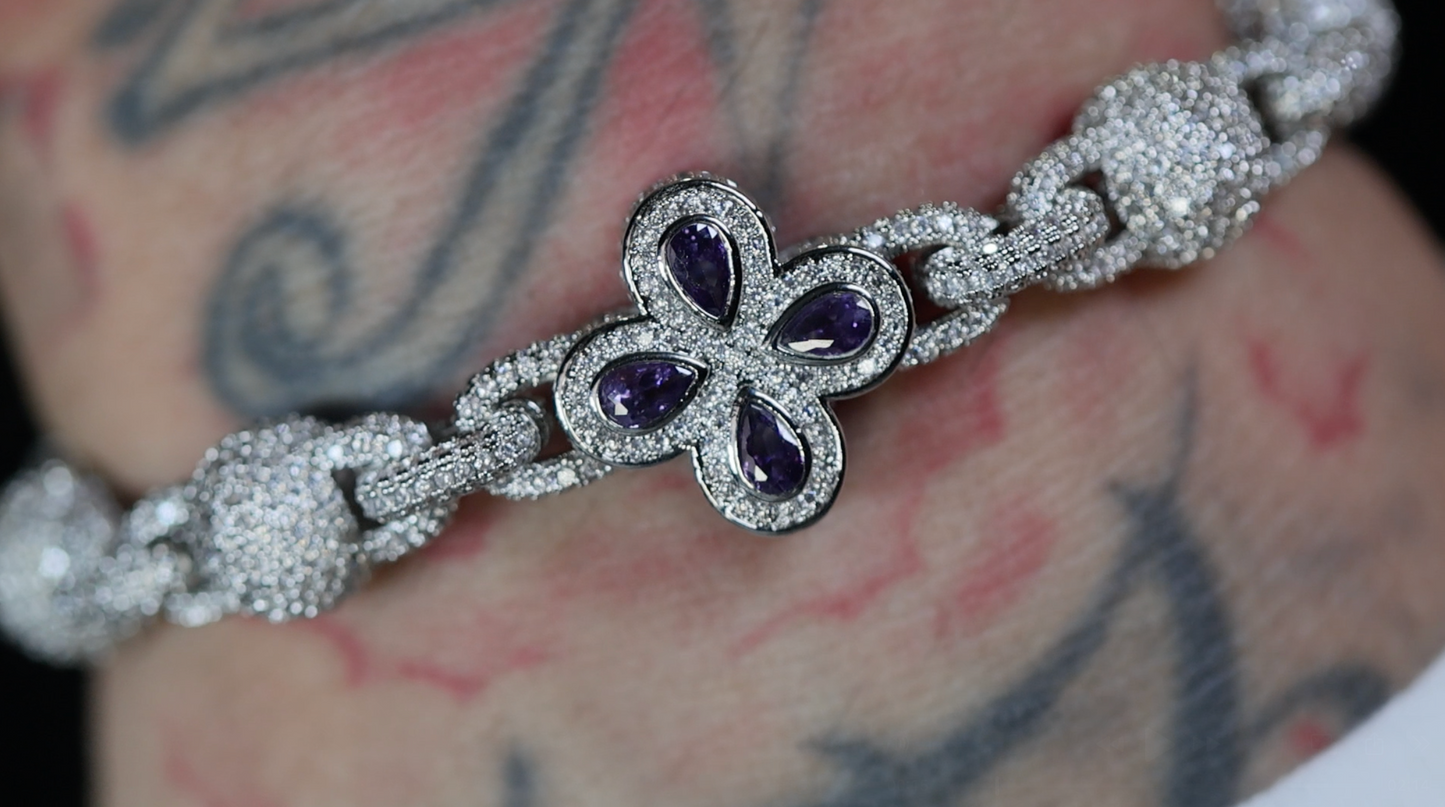 Men's Purple Diamond Bracelet