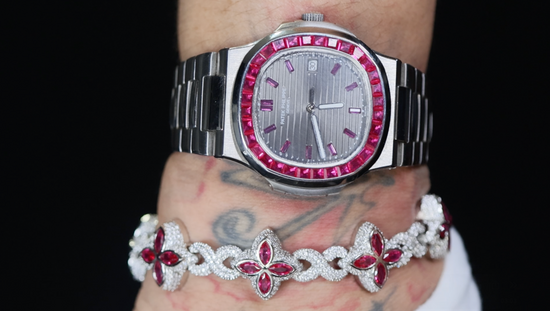 Women's Silver Ruby Bracelet