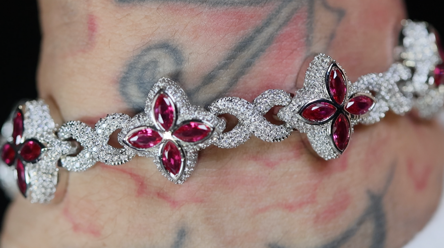 Pink Diamond Infinity Link Bracelet