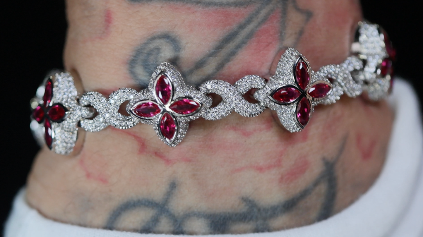 Pink Diamond Infinity Link Bracelet