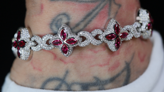Pink Diamond Infinity Link Bracelet