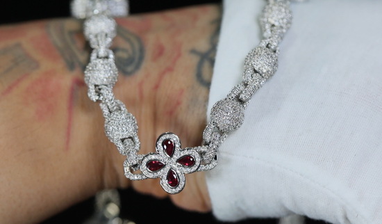 Men's Red Diamond Hip Hop Chain 
