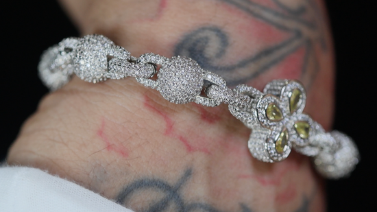 Yellow Diamond Cross Bracelet