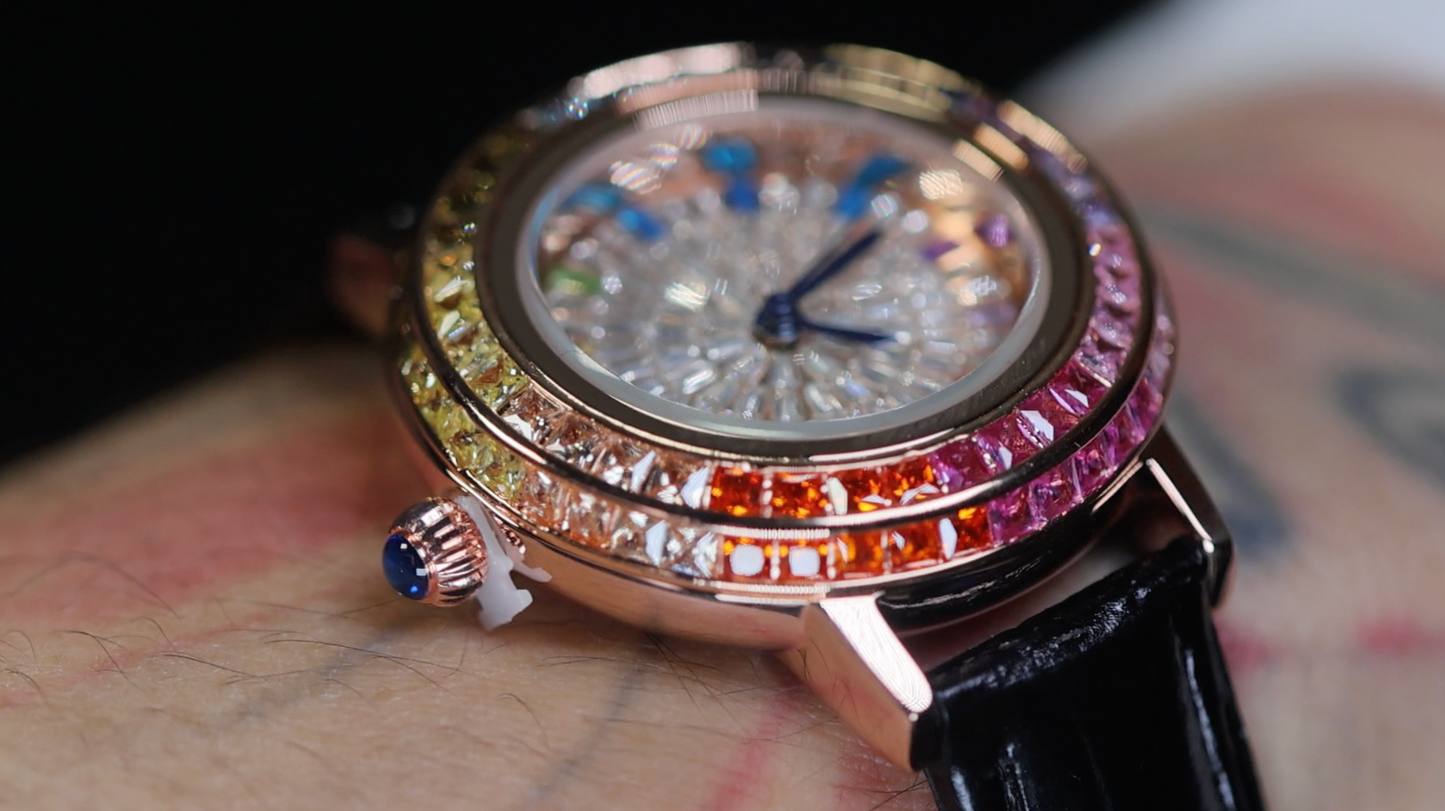 Rainbow Diamond Watch | Womens Rainbow Diamond Watch